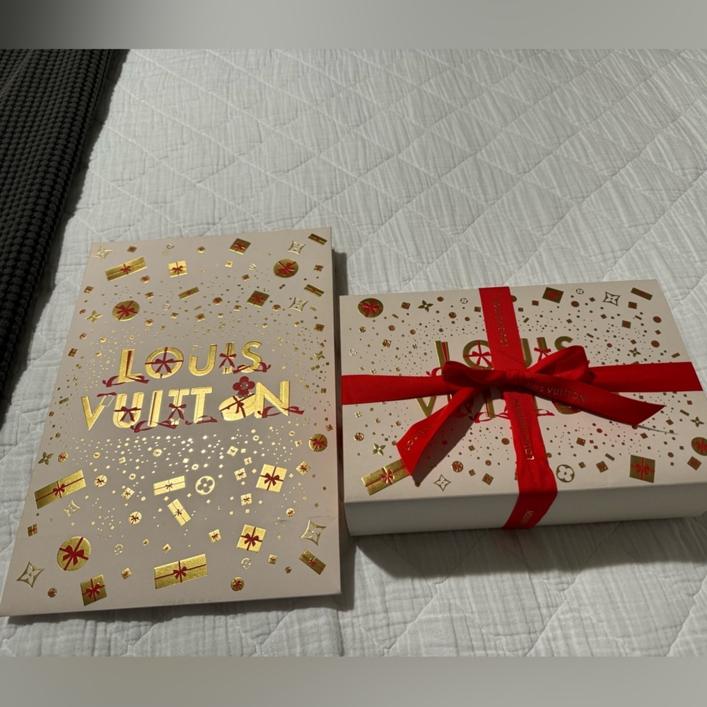 Louis Vuitton Box with Ribbon, Christmas sleeve, and gift bag